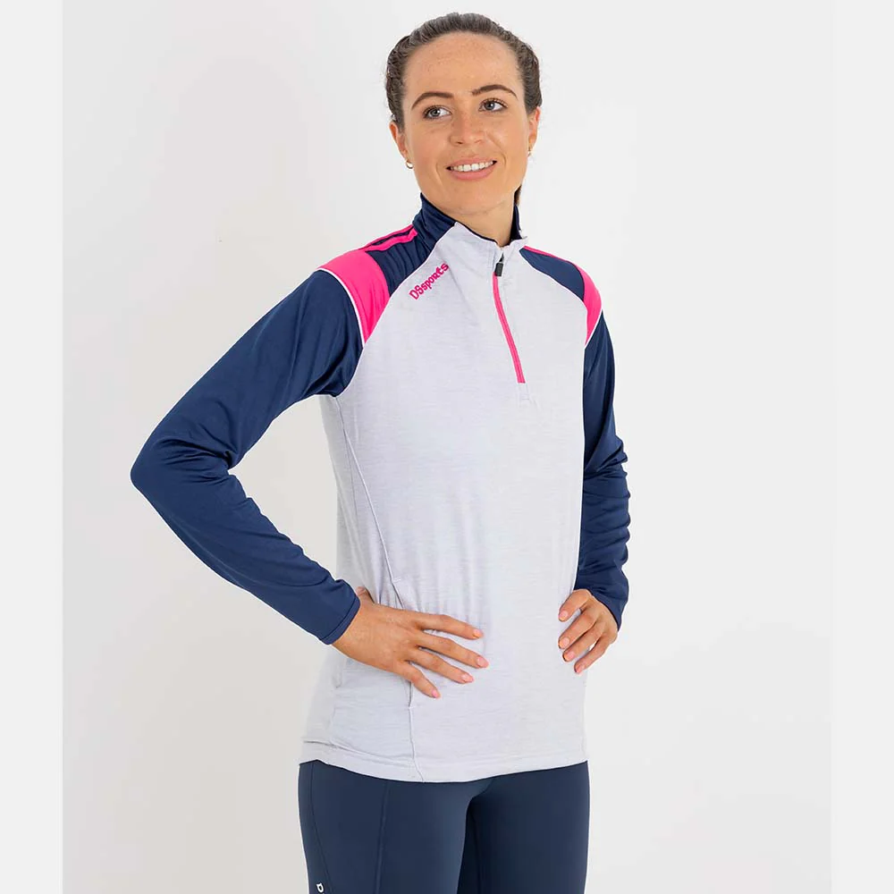 Challenger Performance Half Zip - White / Navy / Pink - Image 2