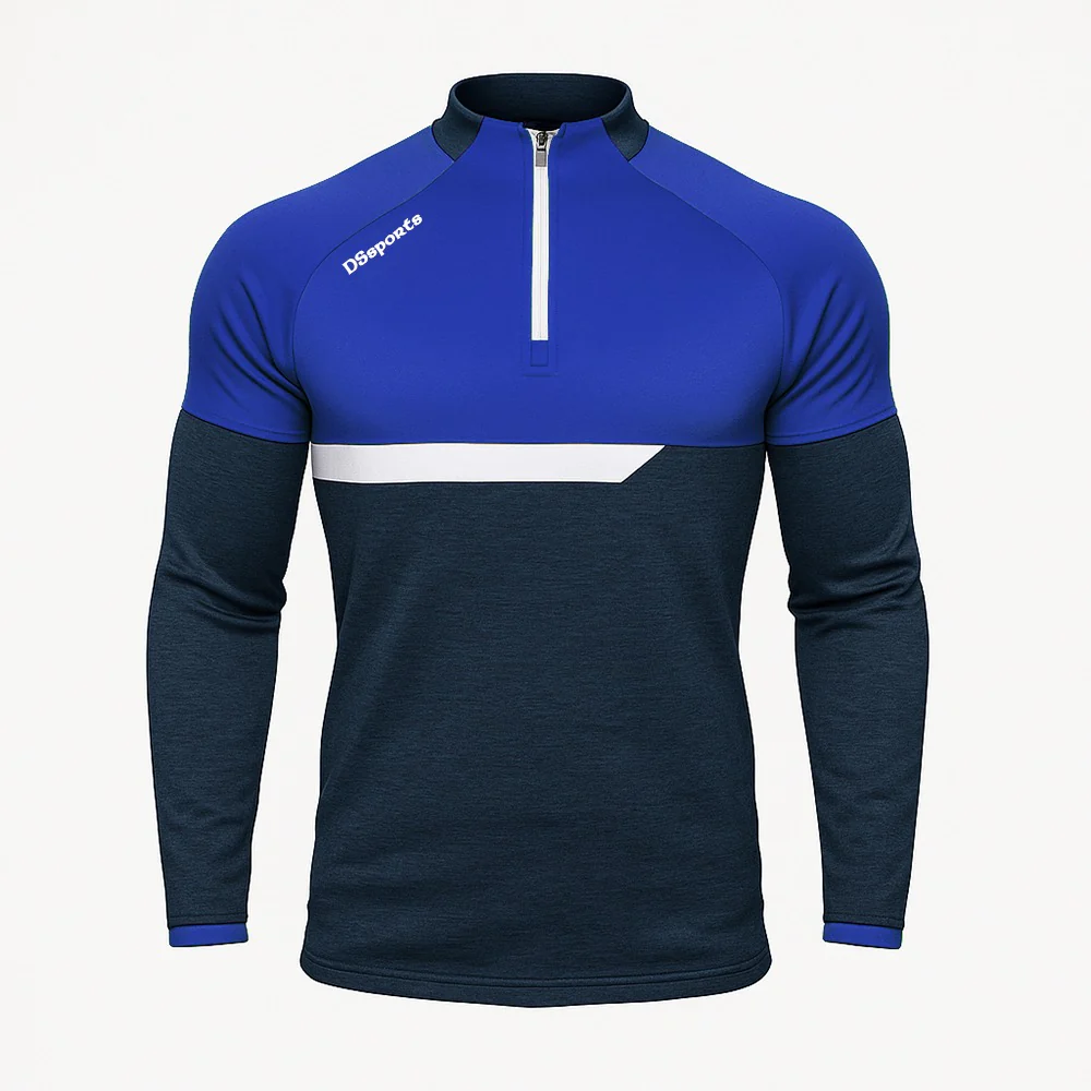 Gasly Half Zip - Royal Blue / Navy / White - Image 3
