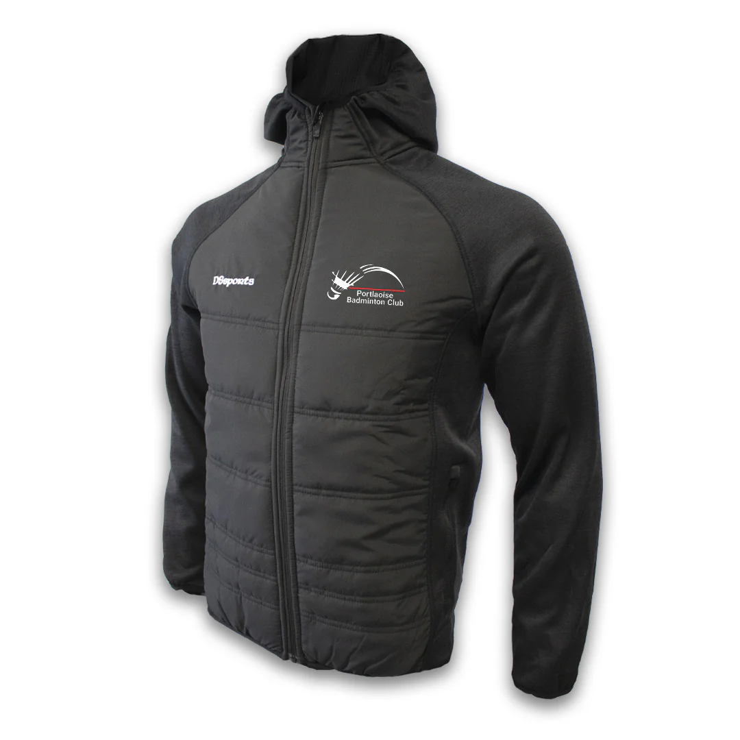 Portlaoise Badminton Club - Core Hybrid Black Jacket