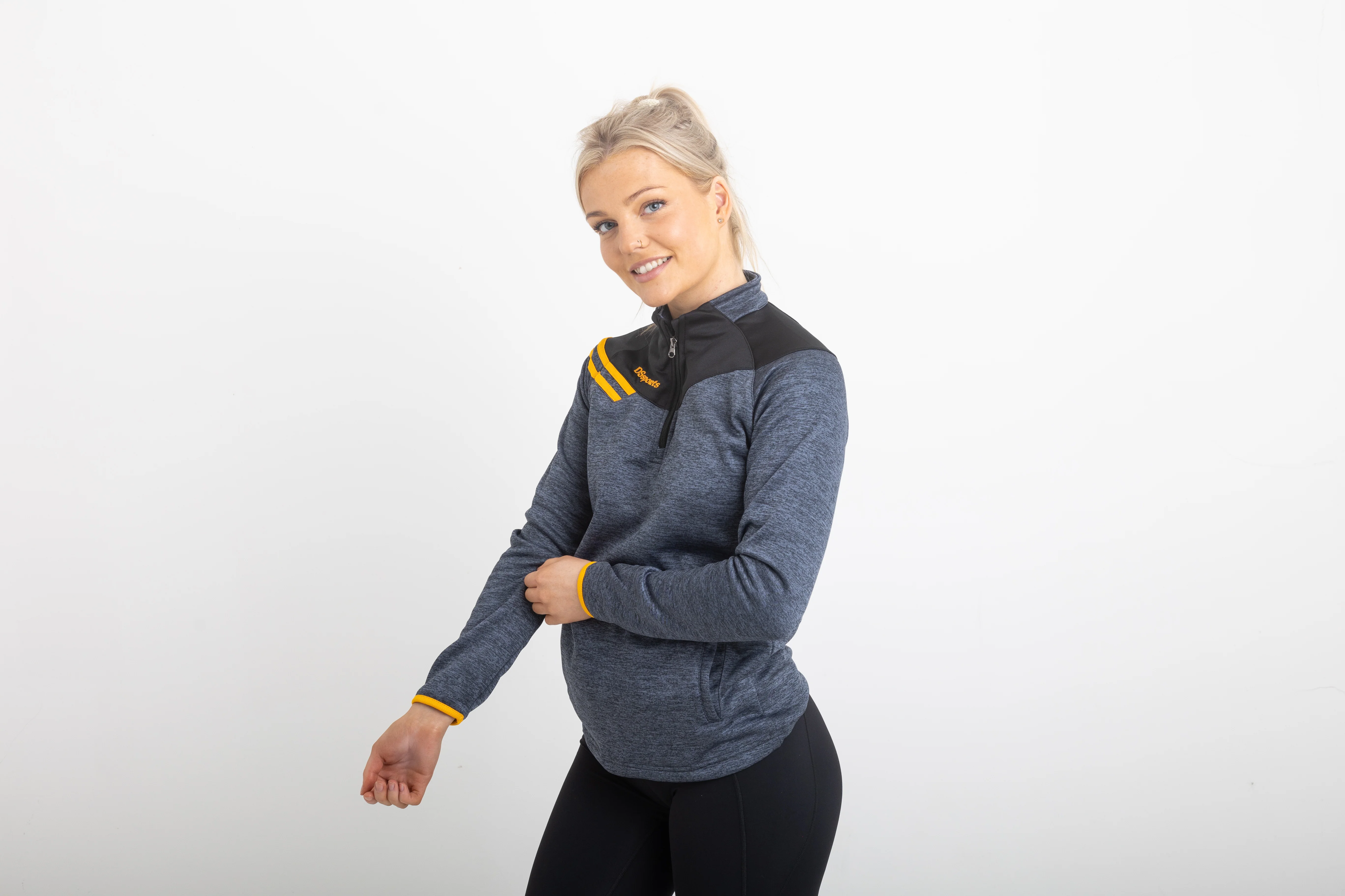 Razor Half Zip - Charcoal Melange / Black / Amber - Image 3