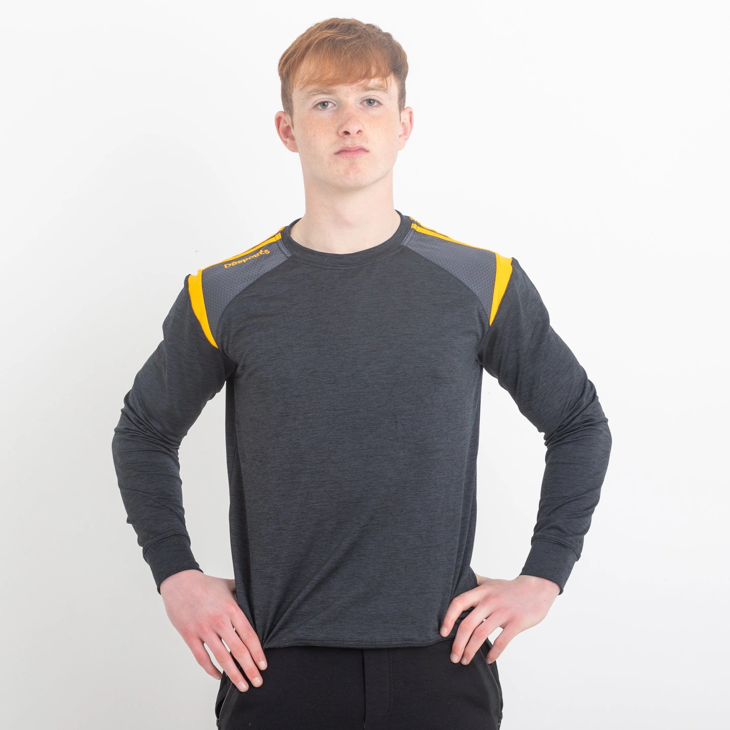 Strike Crew Neck - Charcoal / Black / Amber - Image 2